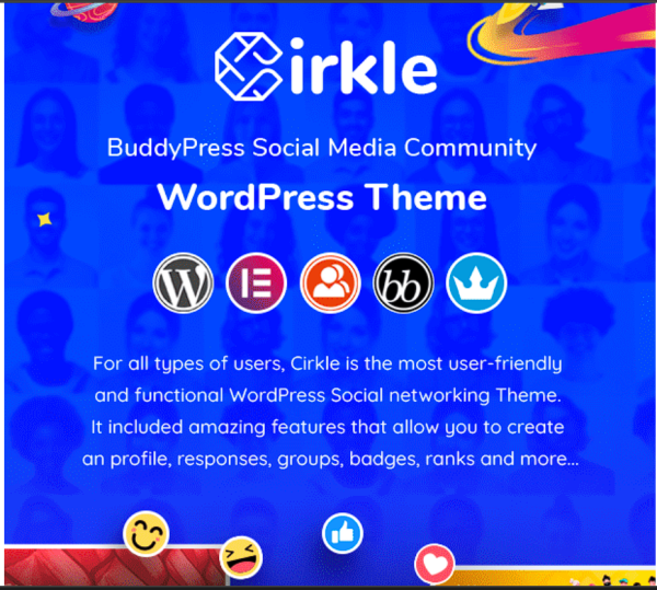 Cirkle – Social Networking WordPress Theme