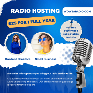 Explore small business radio station hosting for as low as $25 a year
