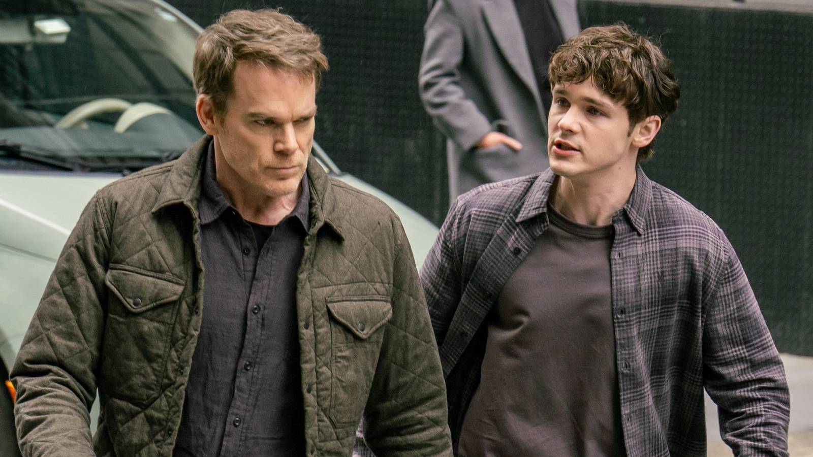 All 5 Actors Who Played Harrison Morgan dexter-and-harrison-morgan-walking-in-the-street-in-dexter-resurrection-season-1.jpg