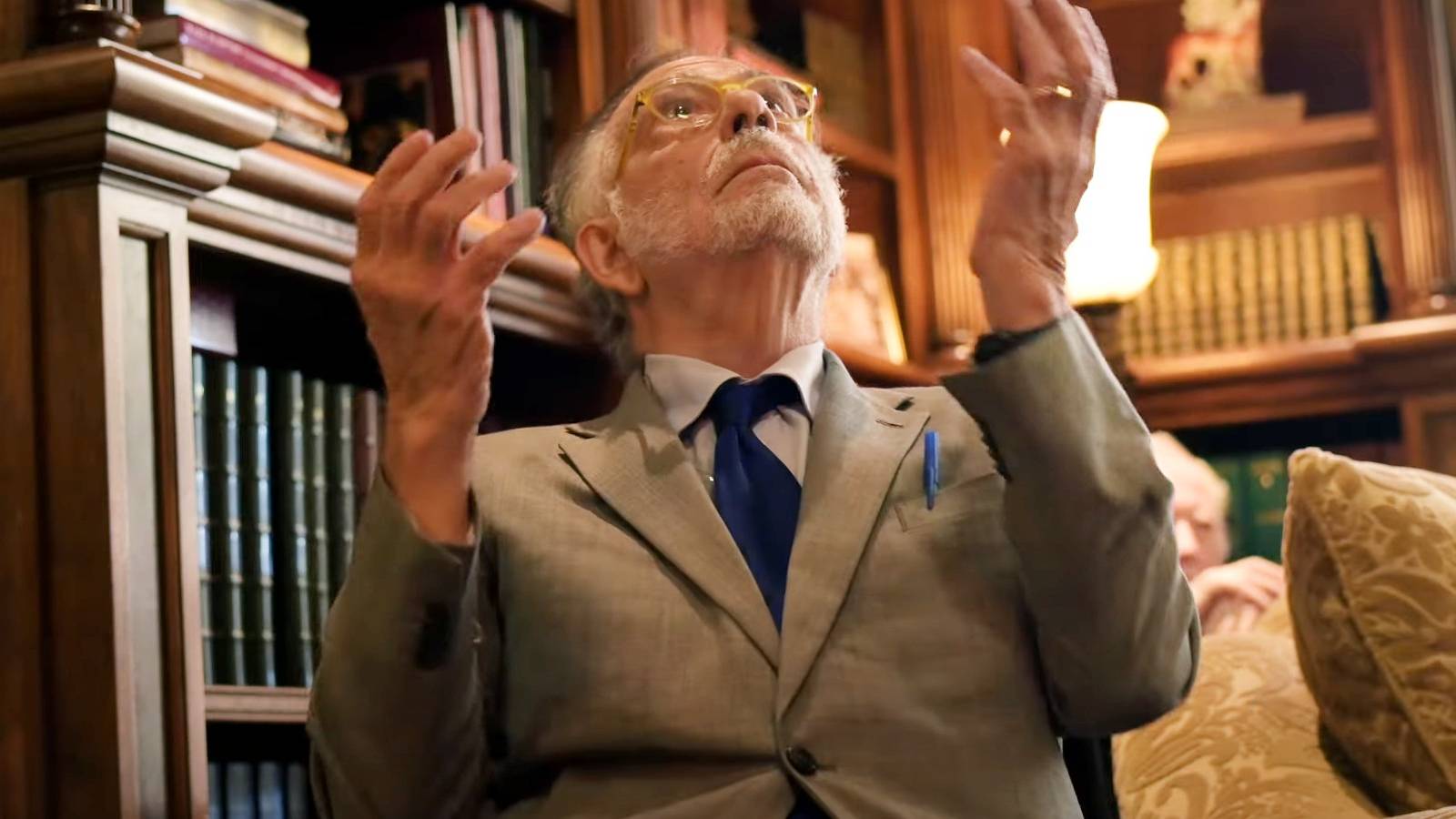 Francis Ford Coppola, Shia LaBeouf Argue In Megalopolis Set Clip francis-ford-coppola-raising-his-hands-up-in-megadoc.jpg