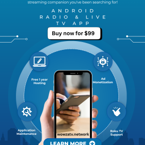 Android Radio & Live TV App- 1 Free Year Hosting-Flexible Payment Included