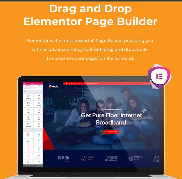 Monic - TV & Internet WordPress Theme